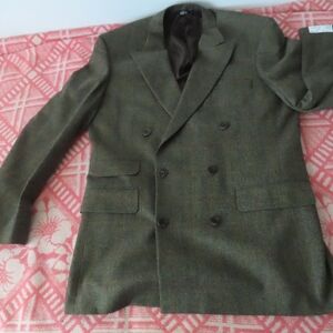 Ben Silver Blazer Mens 44 Tall Long wool cashmere db king  jacket NWT $825.00